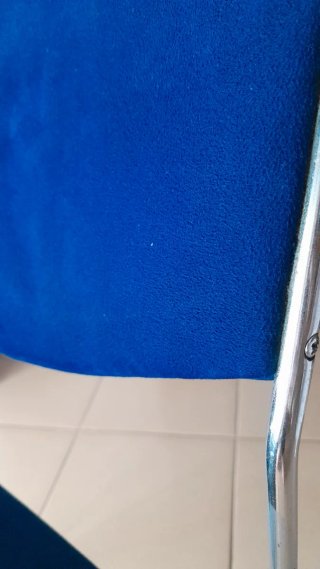 6 Sillas de Tela y Metal Azules
