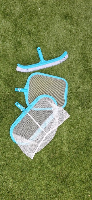 Kit Limpieza Piscina: Rascador, Recogehojas y Palo
