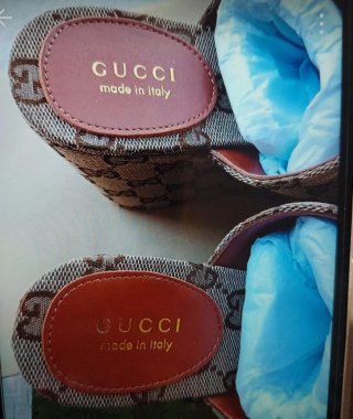 Sandali con zeppa Gucci donna