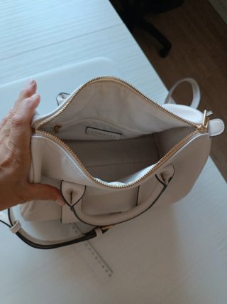 Bolso mano blanco Cortefiel polipiel