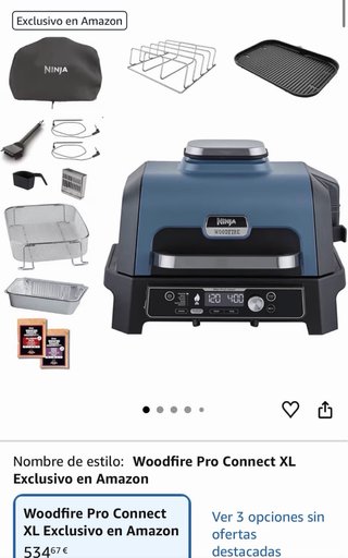 Barbacoa Eléctrica Ninja Woodfire Pro Connect XL