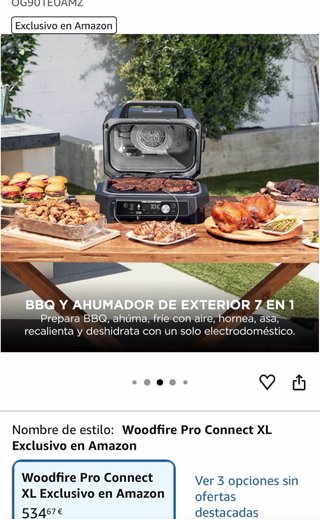 Barbacoa Eléctrica Ninja Woodfire Pro Connect XL