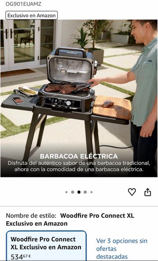 Barbacoa Eléctrica Ninja Woodfire Pro Connect XL