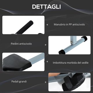 Remo Profesional para Fitness Entrenamiento en Casa Con Pantalla 130 X 67.5 X 67Cm
