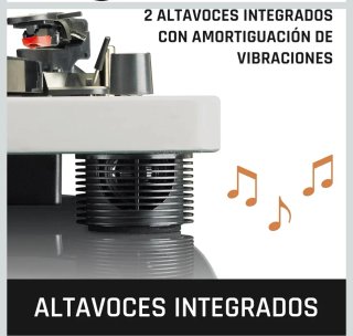 Lenco LS-50 Giradiscos USB Gris/Blanco