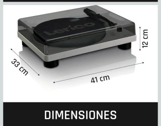 Lenco LS-50 Giradiscos USB Gris/Blanco