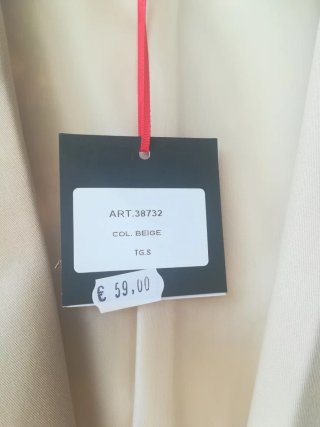Giacca con pizzo beige e bianco