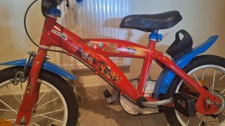 Bicicleta Patrulla Canina Roja