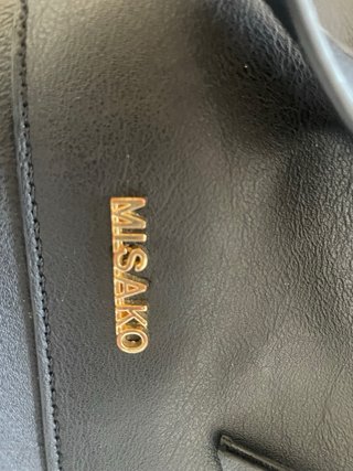 Mochila Misako tela y polipiel beige/negra