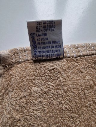 Set Asciugamani Beige Cotone