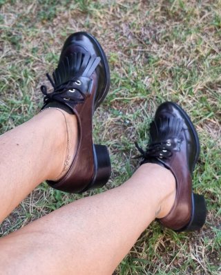 Scarpe stringate frange luxury Made in Italy