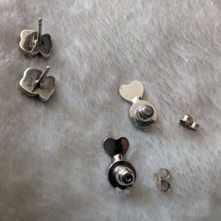 Pendientes Tous Oso Onix Negro Plata