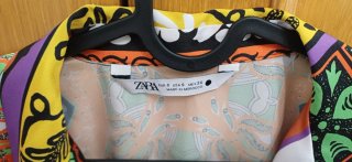 Blusa Zara Estampada Multicolor