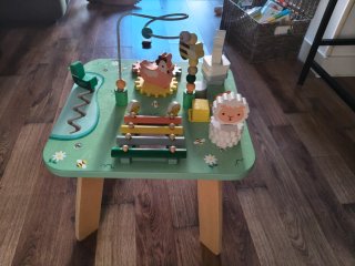 Mesa de actividades madera bebé