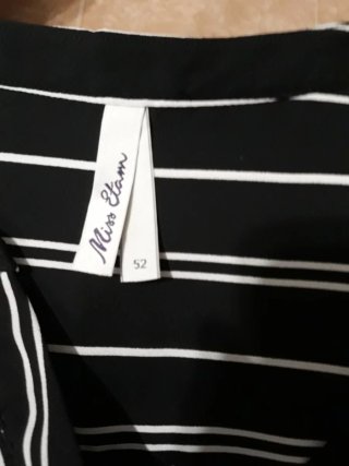 Vestido Miss Etam Rayas Blanco y Negro
