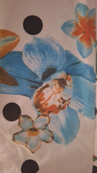 Vestido Gitana Blanco Estampado Flores T.42