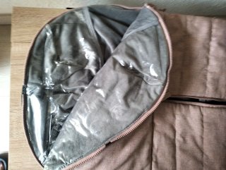 Saco para carrito de bebé rosa y gris