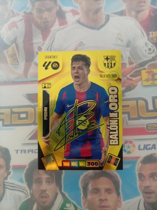 Pack Cartas Pedri Firmadas Balón De Oro Adrenalyn
