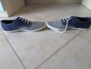 Scarpe Fred Perry Tela Blu/Grigie Tg 43