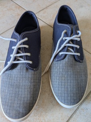 Scarpe Fred Perry Tela Blu/Grigie Tg 43