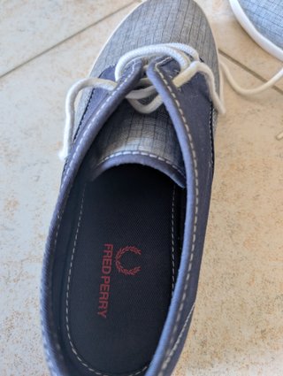 Scarpe Fred Perry Tela Blu/Grigie Tg 43