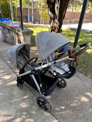 Carrito Gemelar Gazelle S Cybex Gris