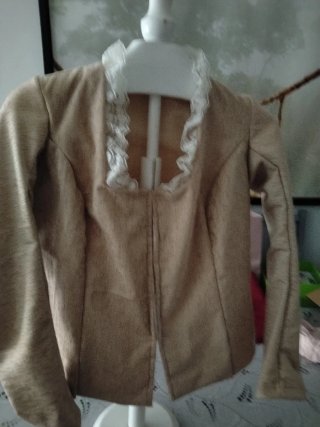 Corpiño de fallera beige con volantes