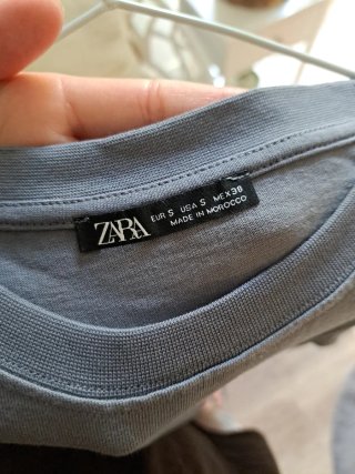 Camiseta Zara NY Gris Talla S