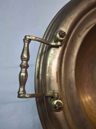 Brasero de latón antiguo vintage
