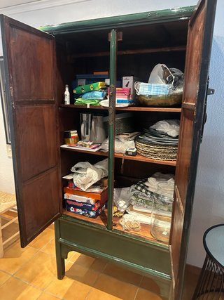 Armario Chino Madera Pintado a Mano