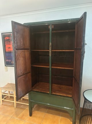 Armario Chino Madera Pintado a Mano