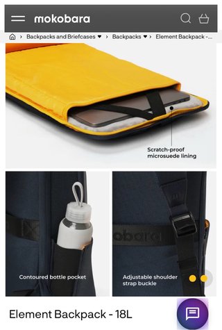 Mochila ejecutiva Mokobara azul y gris