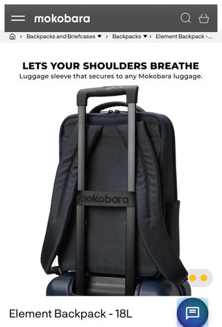 Mochila ejecutiva Mokobara azul y gris