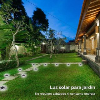 8 Focos Solares para Jardín