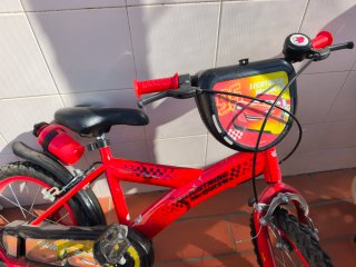 Bicicleta Infantil Rayo McQueen Roja