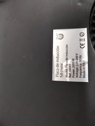 Placa de inducción portátil.