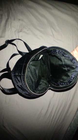 Mochila terciopelo negra