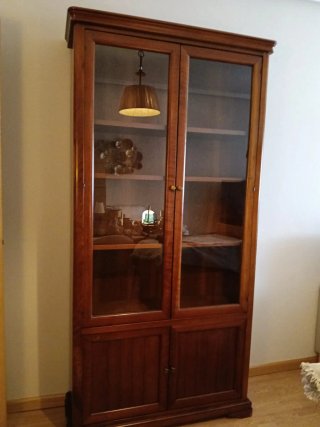 Alacena Cerezo Cristal y Madera