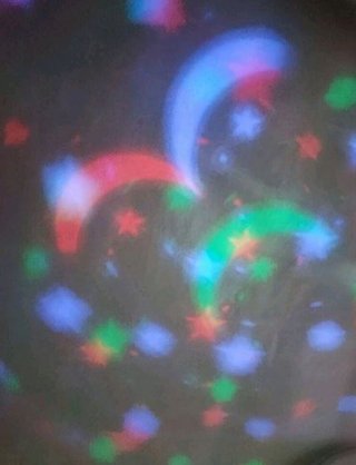 Lâmpada multicolor rotativa