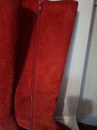 Botas de ante rojas talla 40