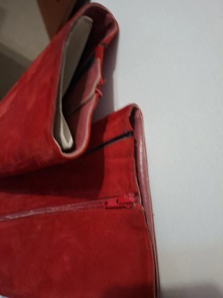 Botas de ante rojas talla 40