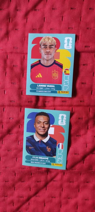 Yamal + Mbappé Mondiali 2026 Panini