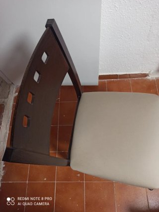 Sillas de comedor madera y plástico