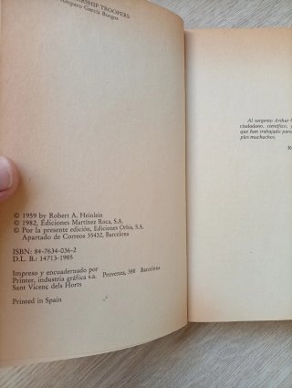 Tropas del Espacio, Roberto. a. Heinlein