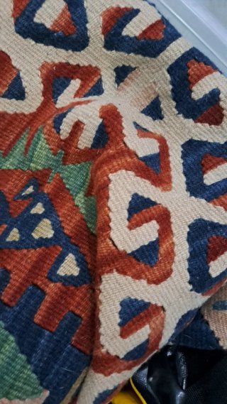 Alfombra turca Kilim antigua