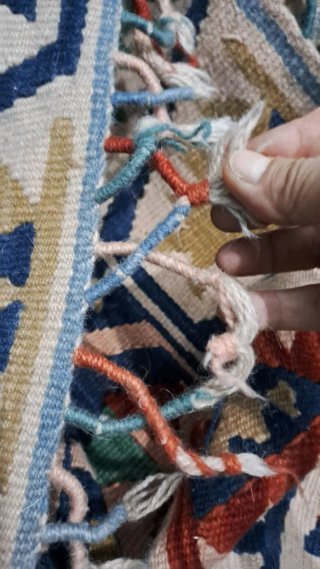 Alfombra turca Kilim antigua