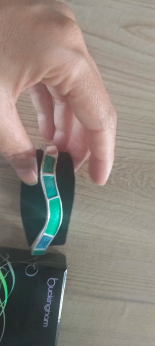 Bracciale a maglie verde e blu
