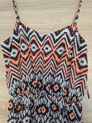 Mono estampado étnico naranja