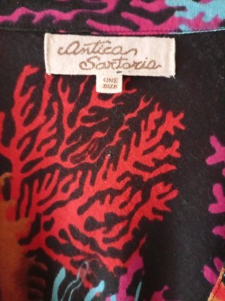 Antica Sartoria Positano Vestito Ricamato coralli