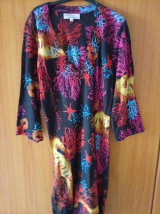 Antica Sartoria Positano Vestito Ricamato coralli
